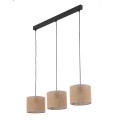 LAMPAMI - potrójna lampa wisząca nad stół do jadalni, oświetlenie do jadalni nad stół, oświetlenie nad kanapą w salonie, oświetlenie nad wyspę kuchenną, lampa 3 punktowa wisząca JUTA LISTWA