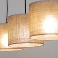 LAMPAMI - potrójna lampa wisząca nad stół do jadalni, oświetlenie do jadalni nad stół, oświetlenie nad kanapą w salonie, oświetlenie nad wyspę kuchenną, lampa 3 punktowa wisząca JUTA LISTWA