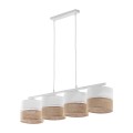 LAMPAMI - lampa wisząca nad stół wielopunktowa, oświetlenie do jadalni nad stół, oświetlenie nad wyspę kuchenną, stylowa lampa do salonu boho, lampa sufitowa wisząca LINOBIANCO
