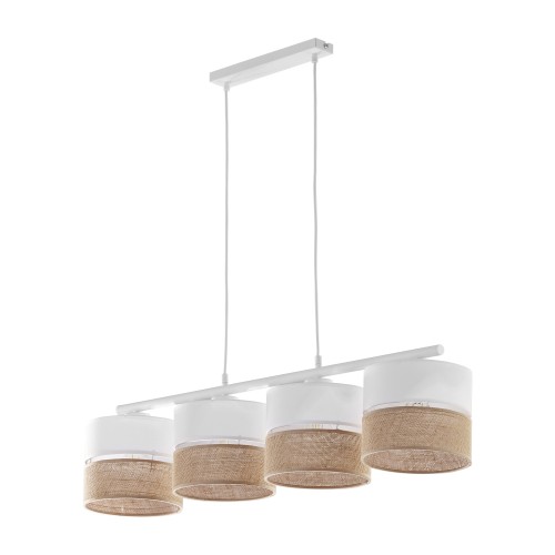 LAMPAMI - lampa wisząca nad stół wielopunktowa, oświetlenie do jadalni nad stół, oświetlenie nad wyspę kuchenną, stylowa lampa do salonu boho, lampa sufitowa wisząca LINOBIANCO