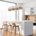 LAMPAMI - lampa wisząca nad stół wielopunktowa, oświetlenie do jadalni nad stół, oświetlenie nad wyspę kuchenną, stylowa lampa do salonu boho, lampa sufitowa wisząca LINOBIANCO