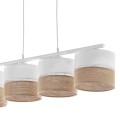LAMPAMI - lampa wisząca nad stół wielopunktowa, oświetlenie do jadalni nad stół, oświetlenie nad wyspę kuchenną, stylowa lampa do salonu boho, lampa sufitowa wisząca LINOBIANCO