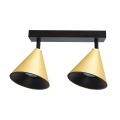 LAMPAMI - nowoczesna lampa do przedpokoju regulowana złota, oświetlenie na przedpokój, oświetlenie do kuchni, oświetlenie nad kanapą w salonie, oświetlenie sufitowe do sypialni, lampa sufitowa plafon Cone Spot