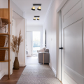 LAMPAMI - nowoczesna lampa do przedpokoju regulowana złota, oświetlenie na przedpokój, oświetlenie do kuchni, oświetlenie nad kanapą w salonie, oświetlenie sufitowe do sypialni, lampa sufitowa plafon Cone Spot