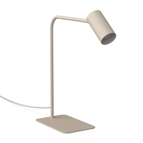 LAMPAMI - beżowa lampa biurkowa, metalowa lampa stojąca do salonu loft, lampka na biurko nowoczesna, lampa do pracy, lampka do nauki MONO NOWODVORSKI