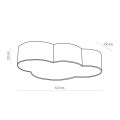 LAMPAMI - lampa chmura sufitowa szara CLOUD GREY szkic