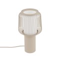 LAMPAMI - beżowa lampa stojąca do salonu, lampa nocna, lampa na komodzie, lampa stojąca do salonu nowoczesna NOME NOWODVORSKI