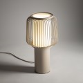 LAMPAMI - beżowa lampa stojąca do salonu, lampa nocna, lampa na komodzie, lampa stojąca do salonu nowoczesna NOME NOWODVORSKI