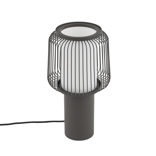 LAMPAMI - szara lampa stojąca do salonu, lampa nocna, lampa do salonu, lampa na komodę, ciekawa lampka stojąca NOME NOWODVORSKI