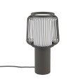 LAMPAMI - szara lampa stojąca do salonu, lampa nocna, lampa do salonu, lampa na komodę, ciekawa lampka stojąca NOME NOWODVORSKI