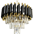 LAMPAMI - nowoczesny żyrandol do salonu z kryształkami, nowoczesny żyrandol glamour, lampa do jadalni, lampa do salonu wisząca Żyrandol CRISTAL