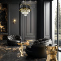 LAMPAMI - nowoczesny żyrandol do salonu z kryształkami, nowoczesny żyrandol glamour, lampa do jadalni, lampa do salonu wisząca Żyrandol CRISTAL