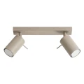 LAMPAMI - beżowa lampa sufitowa ruchoma, plafon sufitowy, lampa regulowana sufitowa, lampa sufitowa na klatkę schodową, lampa sufitowa do pokoju młodzieżowego, lampa do kuchni, lampa na korytarz RING 2 taupe sollux