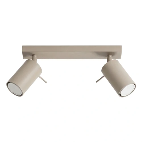 LAMPAMI - beżowa lampa sufitowa ruchoma, plafon sufitowy, lampa regulowana sufitowa, lampa sufitowa na klatkę schodową, lampa sufitowa do pokoju młodzieżowego, lampa do kuchni, lampa na korytarz RING 2 taupe sollux