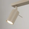 LAMPAMI - beżowa lampa sufitowa ruchoma, plafon sufitowy, lampa regulowana sufitowa, lampa sufitowa na klatkę schodową, lampa sufitowa do pokoju młodzieżowego, lampa do kuchni, lampa na korytarz RING 2 taupe sollux