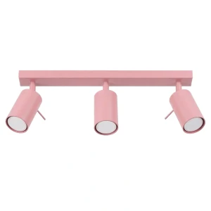 Różowa lampa sufitowa ruchoma plafon sufitowy 3xGU10 RING 3L różowy