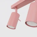 LAMPAMI - różowa lampa sufitowa ruchoma, plafon sufitowy różowy, lampa  tuby sufitowe. lampa do sypialni, lampa sufitowa dla dziewczynki RING 3L różowy sollux