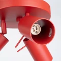 LAMPAMI - czerwona lampa sufitowa na 3 żarówki, plafon sufitowy spot, lampa sufitowa młodzieżowa, lampa dla dzieci sufitowa, lampa czerwona RING 3P czerwony sollux