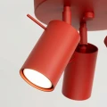 LAMPAMI - czerwona lampa sufitowa na 3 żarówki, plafon sufitowy spot, lampa sufitowa młodzieżowa, lampa dla dzieci sufitowa, lampa czerwona RING 3P czerwony sollux