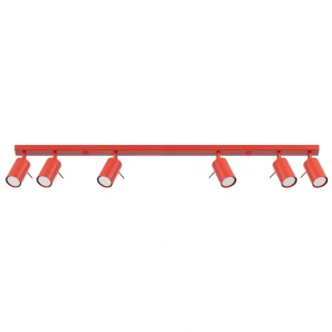 Czerwona lampa sufitowa na listwie plafon sufitowy 6xGU10 RING 6L czerwony