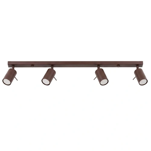 LAMPAMI - lampa sufitowa wielopunktowa, plafon sufitowy brązowy, lampa listwa sufitowa, tuby sufitowe, lampa sufitowa podłużna, lampa do kuchni, lampa do przedpokoju, lampa sufitowa do garderoby RING 4L brązowy sollux
