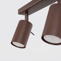 LAMPAMI - lampa sufitowa wielopunktowa, plafon sufitowy brązowy, lampa listwa sufitowa, tuby sufitowe, lampa sufitowa podłużna, lampa do kuchni, lampa do przedpokoju, lampa sufitowa do garderoby RING 4L brązowy sollux
