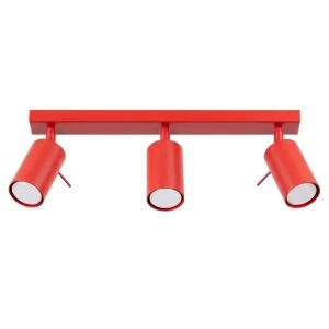 Czerwona lampa sufitowa ruchoma plafon sufitowy 3xGU10 RING 3L czerwony