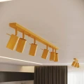 LAMPAMI - żółta lampa sufitowa ruchoma listwa, lampa do pokoju sufitowa, lampa sufitowa do pokoju dziecka, lampa przysufitowa, plafon sufitowy RING 2 żółty sollux