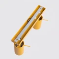 LAMPAMI - żółta lampa sufitowa ruchoma listwa, lampa do pokoju sufitowa, lampa sufitowa do pokoju dziecka, lampa przysufitowa, plafon sufitowy RING 2 żółty sollux