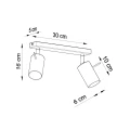 LAMPAMI - żółta lampa sufitowa ruchoma listwa RING 2 żółty sollux szkic
