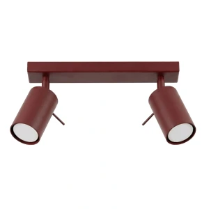 Lampa sufitowa ruchoma podwójna 2xGU10 plafon sufitowy RING 2 spot burgund