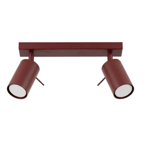 LAMPAMI - lampa sufitowa ruchoma podwójna, plafon sufitowy spot, oświetlenie sufitowe w kuchni, oświetlenie na przedpokoju, oświetlenie salonu sufitowe, plafon sufitowy RING 2 burgund sollux