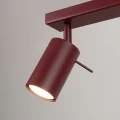 LAMPAMI - lampa sufitowa ruchoma podwójna, plafon sufitowy spot, oświetlenie sufitowe w kuchni, oświetlenie na przedpokoju, oświetlenie salonu sufitowe, plafon sufitowy RING 2 burgund sollux