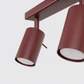 LAMPAMI - lampa sufitowa ruchoma podwójna, plafon sufitowy spot, oświetlenie sufitowe w kuchni, oświetlenie na przedpokoju, oświetlenie salonu sufitowe, plafon sufitowy RING 2 burgund sollux