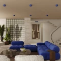 LAMPAMI - lampa sufitowa do małego pokoju, plafon sufitowy, mała lampa sufitowa, lampa młodzieżowa sufitowa, lampa dla dzieci sufitowa, lampa na korytarz, lampa przysufitowa, niebieska lampa na niski sufit MODO 2 ultramaryna sollux