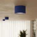 LAMPAMI - lampa sufitowa do małego pokoju, plafon sufitowy, mała lampa sufitowa, lampa młodzieżowa sufitowa, lampa dla dzieci sufitowa, lampa na korytarz, lampa przysufitowa, niebieska lampa na niski sufit MODO 2 ultramaryna sollux