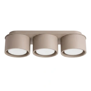 Beżowa lampa przysufitowa do sypialni, kuchni, korytarza potrójna 3XGX53 plafon sufitowy MODO 3 taupe