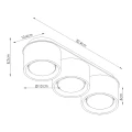 LAMPAMI - beżowa lampa przysufitowa MODO 3 taupe sollux szkic