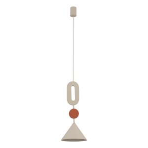 Stylowa lampa wisząca ozdobna beżowa 170 cm 1xGU10 DROPS COLOR E