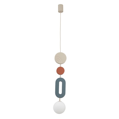 LAMPAMI - długa lampa wisząca ozdobna kolorowa, oświetlenie nad kanapą w salonie, nowoczesna lampa do sypialni, lampa dla nastolatków, designerska lampa wisząca, DROPS COLOR B NOWODVORSKI