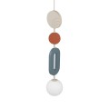 LAMPAMI - długa lampa wisząca ozdobna kolorowa, oświetlenie nad kanapą w salonie, nowoczesna lampa do sypialni, lampa dla nastolatków, designerska lampa wisząca, DROPS COLOR B NOWODVORSKI