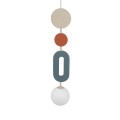 LAMPAMI - długa lampa wisząca ozdobna kolorowa, oświetlenie nad kanapą w salonie, nowoczesna lampa do sypialni, lampa dla nastolatków, designerska lampa wisząca, DROPS COLOR B NOWODVORSKI