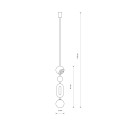 LAMPAMI - długa lampa wisząca ozdobna kolorowa, DROPS COLOR B NOWODVORSKI szkic
