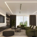 LAMPAMI - nowoczesna lampa do przedpokoju, plafon sufitowy, lampa sufitowa ruchoma, oświetlenie sufitowe do kuchni, oświetlenie na przedpokoju, oświetlenie do salonu sufitowe, lampa zielona sufitowa, lampa przysufitowa RING 3P szałwiowy sollux