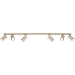 Beżowa lampa wielopunktowa na listwie 6xGU10 plafon sufitowy RING 6L taupe