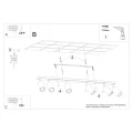 LAMPAMI - beżowa lampa przysufitowa do salonu RING 6L taupe sollux szkic