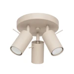 Lampa sufitowa beżowa regulowana 3xGU10 plafon sufitowy RING 3P taupe