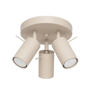 Lampa sufitowa beżowa regulowana 3xGU10 plafon sufitowy RING 3P taupe