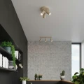LAMPAMI - lampa sufitowa beżowa regulowana, plafon sufitowy, regulowane oświetlenie w kuchni sufitowe, oświetlenie do salonu sufitowe, oświetlenie do przedpokoju sufitowe, lampa sufitowa potrójna RING 3P taupe sollux