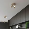 LAMPAMI - lampa sufitowa beżowa regulowana, plafon sufitowy, regulowane oświetlenie w kuchni sufitowe, oświetlenie do salonu sufitowe, oświetlenie do przedpokoju sufitowe, lampa sufitowa potrójna RING 3P taupe sollux